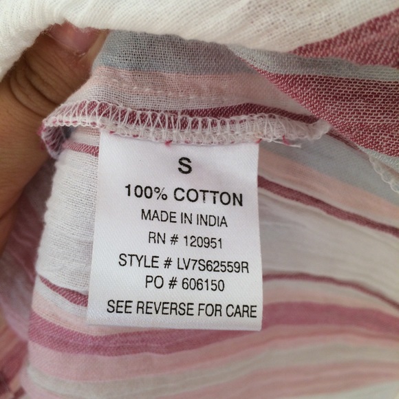 Olive & Stripe Off The Shoulder Top - Picture 7 of 7